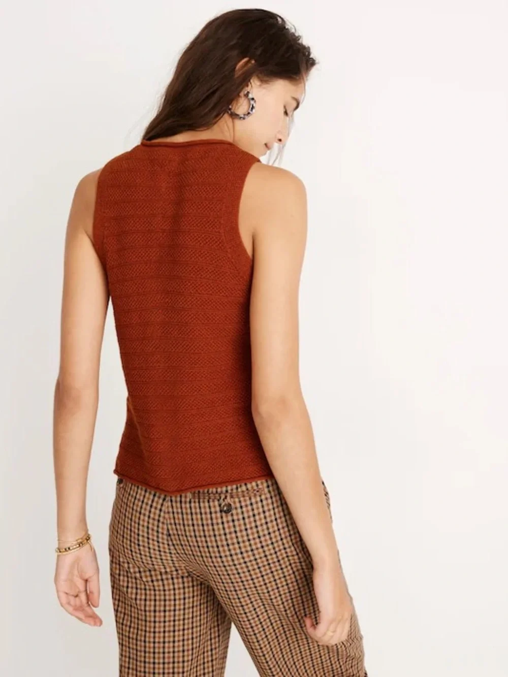 Madewell Norris sweater tank in heather copper - Picture 4 of 5
